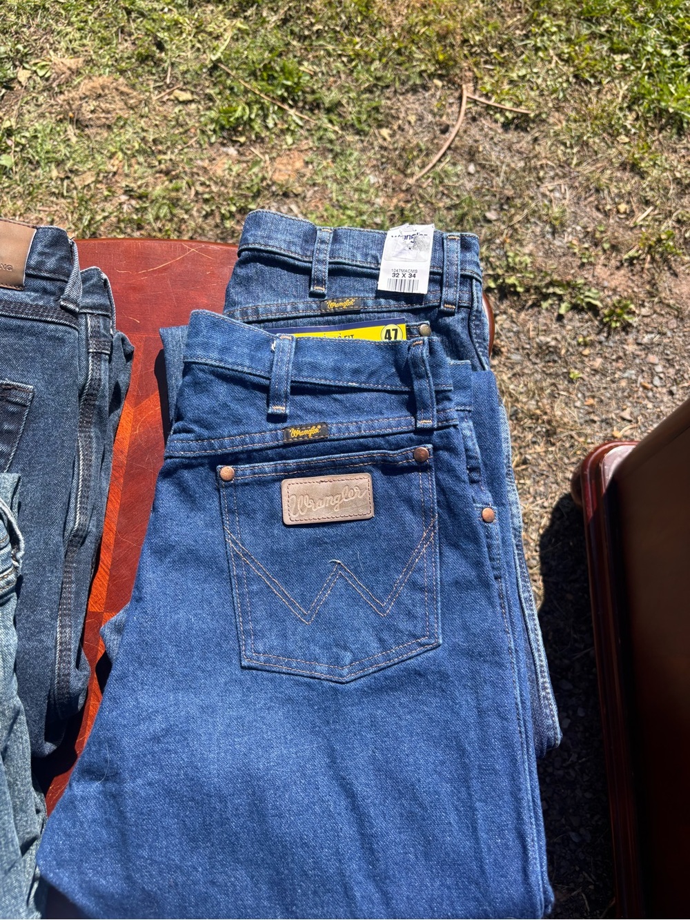 Wrangler Men’s Dark Blue Relaxed Fit Jeans